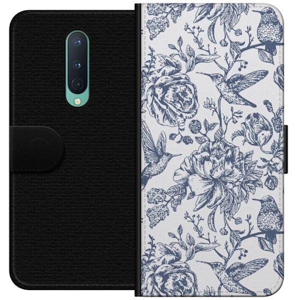 OnePlus 8 Lompakkokotelo Kukat & Linnut - Romanttinen Vintage-