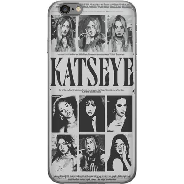 Kompatibelt Mobilskal till Apple iPhone 6 KATSEYE svartvit poster grå