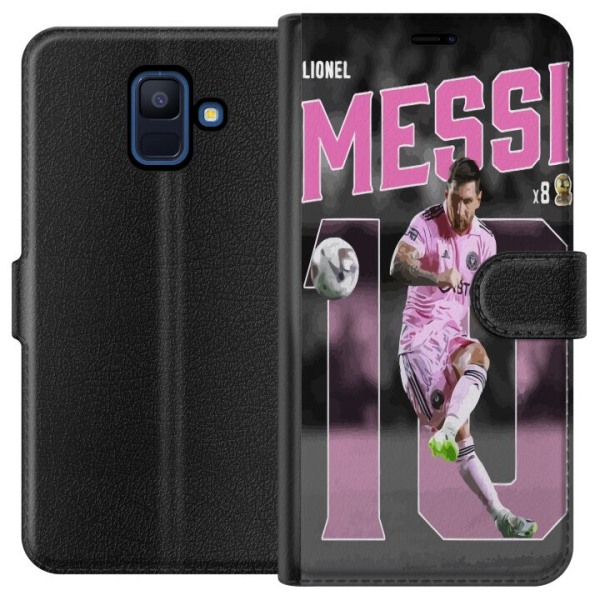 Samsung Galaxy A6 (2018) Plånboksfodral Lionel Messi - Rosa