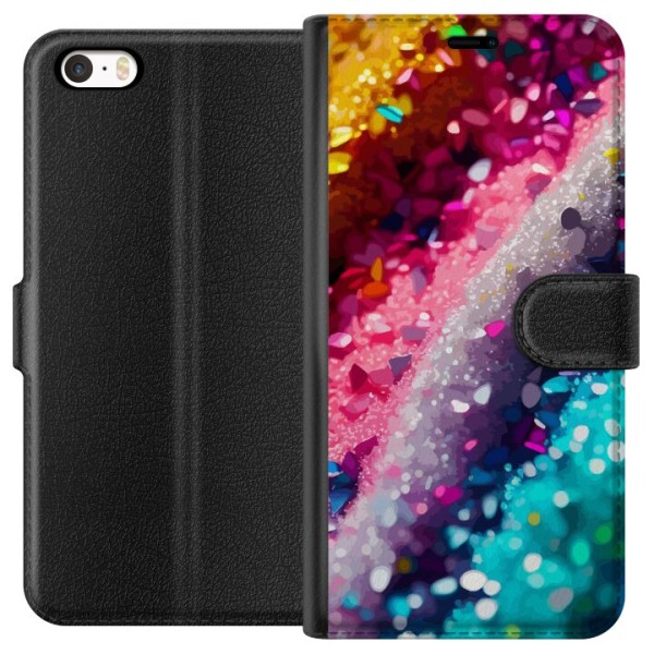 Apple iPhone SE (2016) Plånboksfodral Glitter