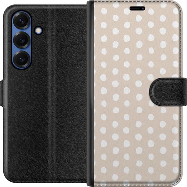 Kompatibelt Plånboksfodral till Samsung Galaxy S26+ Beige vaniljprickar beige