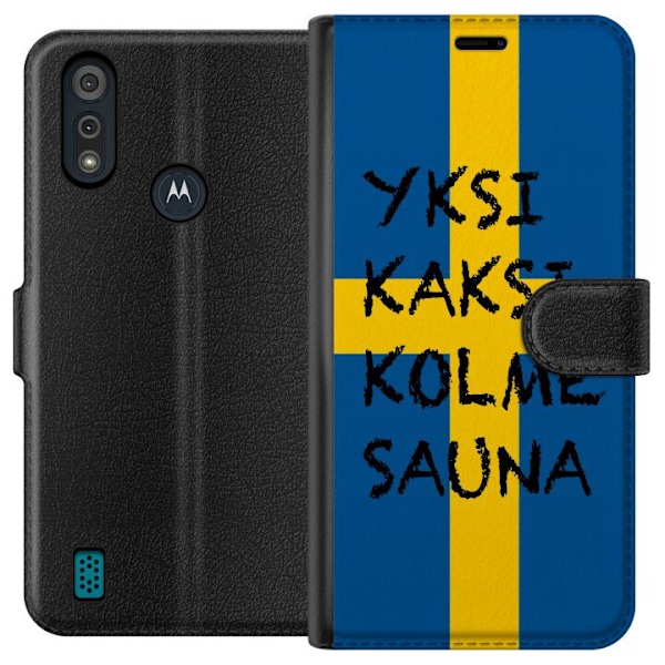 Motorola Moto E6i Plånboksfodral Bara Bada Bastu - KAJ