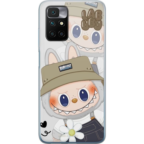 Xiaomi Redmi 10 Gennemsigtig cover Labubu Minimal Mood - Enkel og stilren monsterdesign