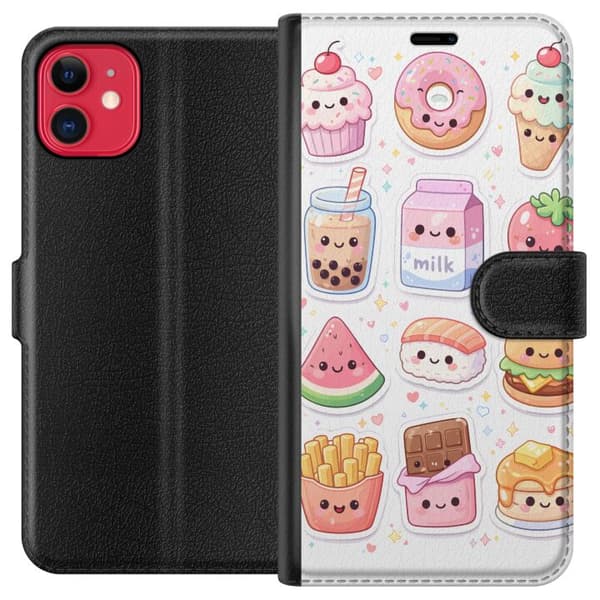 Kompatibelt Lommeboketui til Apple iPhone 11 pixelmonster grön