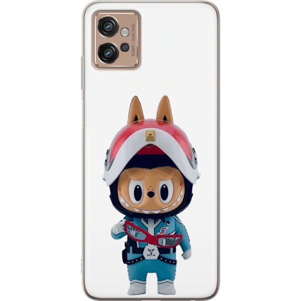 Motorola Moto G32 Läpinäkyvä kuori How2work Labubu hirviöt x Ultraman Blue -hahmo