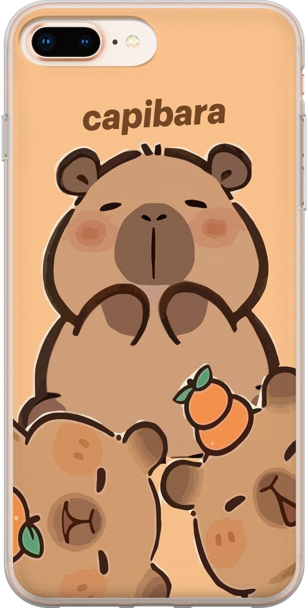 Kompatibelt Mobilskal till Apple iPhone 8 Plus Capybara kawaii figur söt trendig samlare