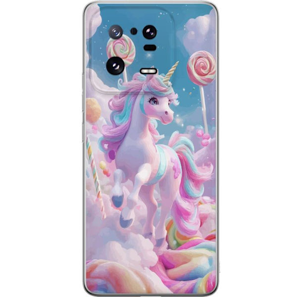 Xiaomi 13 Pro Gennemsigtig cover Enhjørning Candy Pastel Kawaii Motiv Sød Populær Farve Grafisk Trend Børne Motiv Fantasy Art