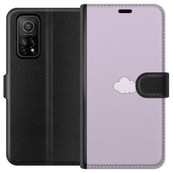 Xiaomi Mi 10T Pro 5G Plånboksfodral Lila Moln – minimalistiskt moln på lila bakgrund