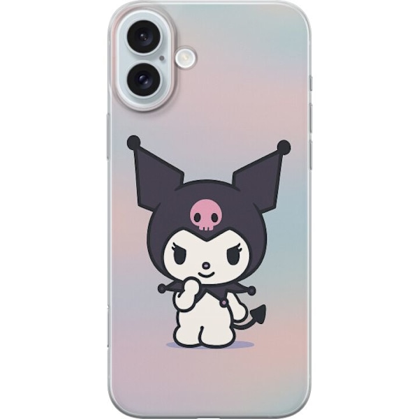 Apple iPhone 16 Plus Genomskinligt Skal Kawaii Sanrio Kuromi