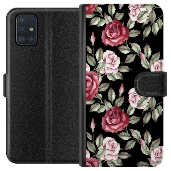 Samsung Galaxy A51 Tegnebogsetui Blomster