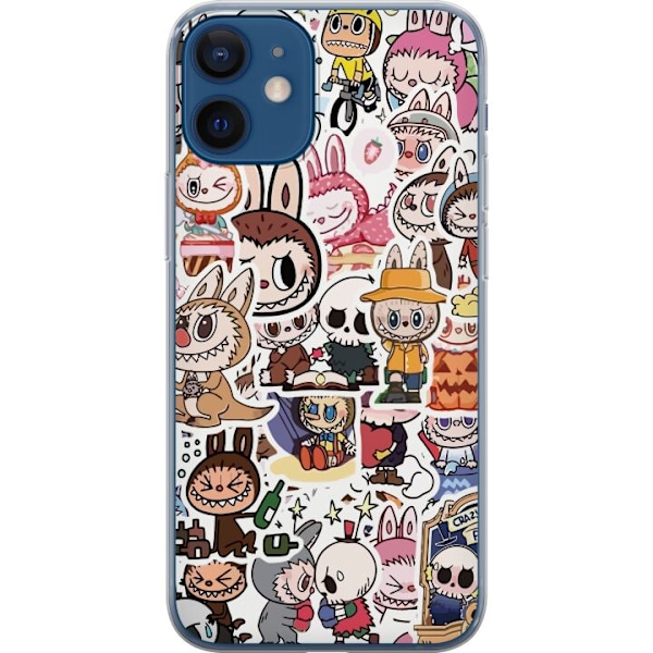 Apple iPhone 12 mini Genomskinligt Skal Labubu All-Stars – P