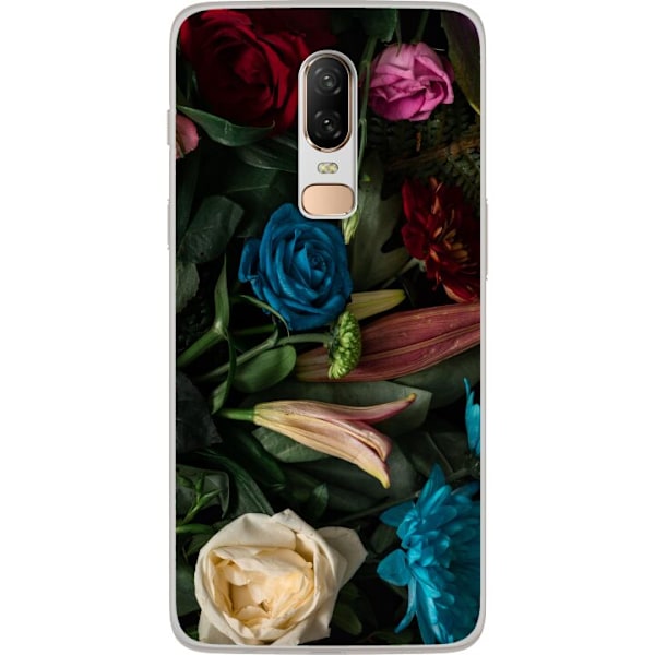 OnePlus 6 Läpinäkyvä kuori Kukat