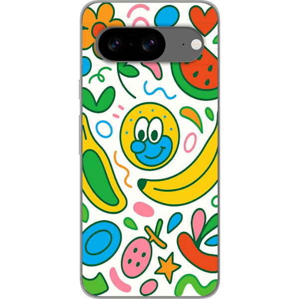 Google Pixel 8 Läpinäkyvä kuori Perhosverho