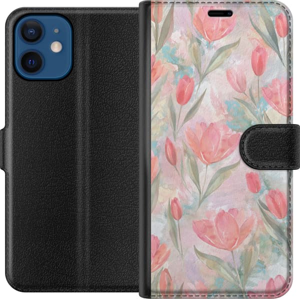 Kompatibel Tegnebogsetui til Apple iPhone 12 Tulipaner i blomst