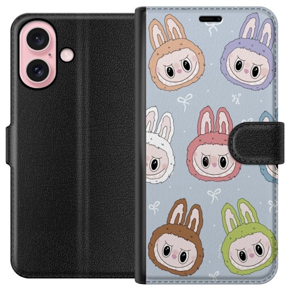 Apple iPhone 16 Plånboksfodral Labubu Star Pattern – Stjär