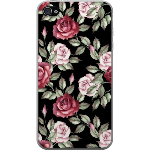 Apple iPhone 4 Gennemsigtig cover Blomster