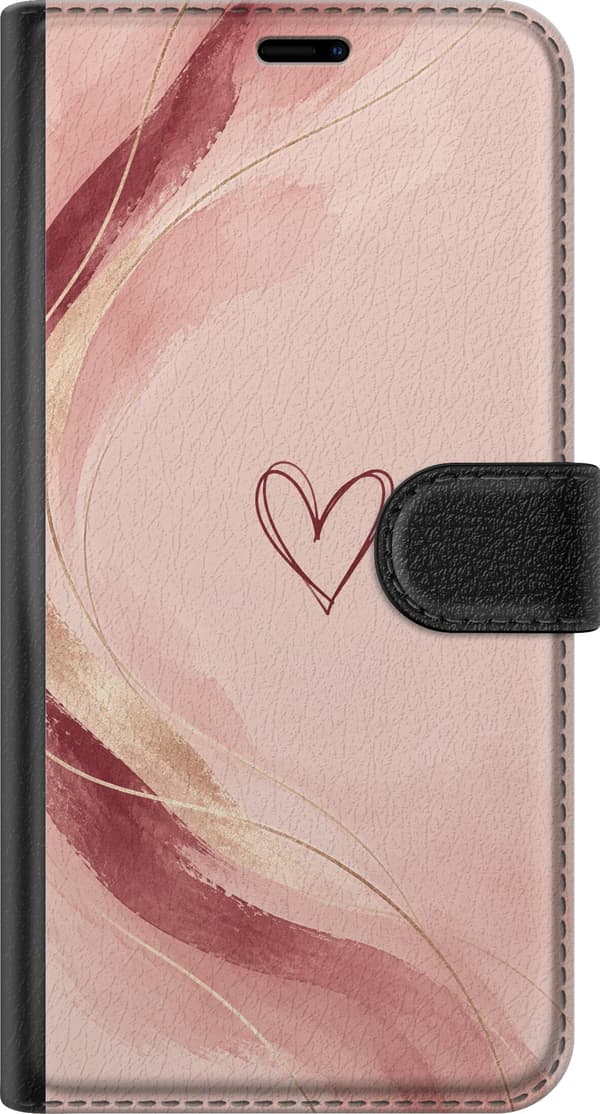 Yhteensopiva Lompakkokotelo Apple iPhone 18 Pro Ruususydän vaaleanpunainen