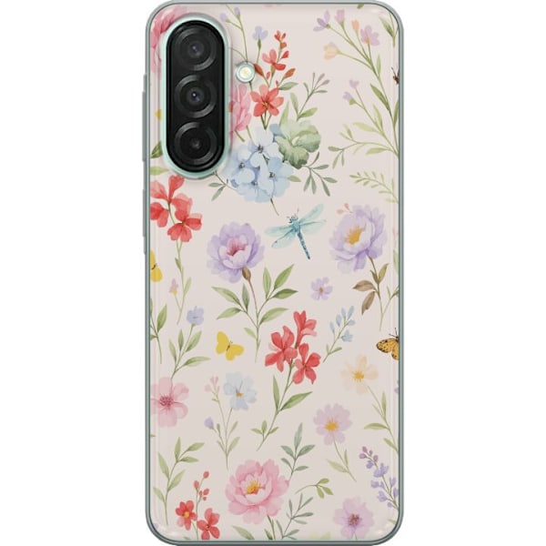 Samsung Galaxy A26 Läpinäkyvä kuori Kukat