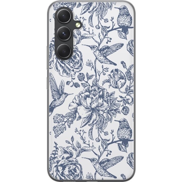 Samsung Galaxy S24+ Gjennomsiktig deksel Blomster & Fugler - R