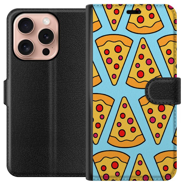 Apple iPhone 16 Pro Lommeboketui Pizza Mønster