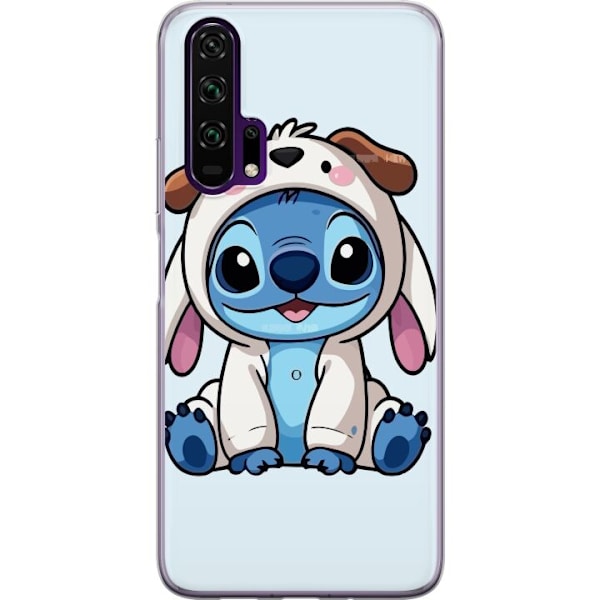 Honor 20 Pro  Läpinäkyvä kuori Stitch Koirapuku Lilo & Stitch Disney Hauska Design Sininen Avaruusolento Sarjakuva Hahmo Suosittu Lapsille Suosittu