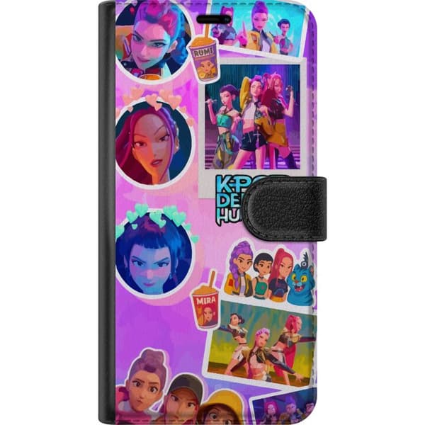 Kompatibel Tegnebogsetui til Apple iPhone 13 mini Kawaii KPop Demon Hunters-vinylsamlefigur