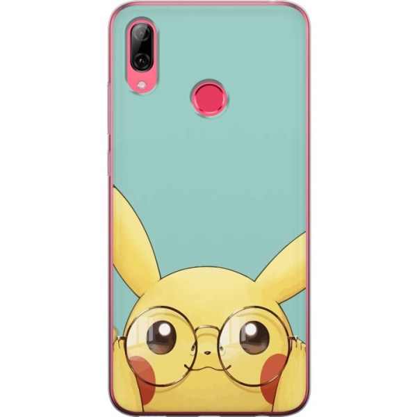 Huawei Y7 (2019) Gennemsigtig cover Pikachu briller