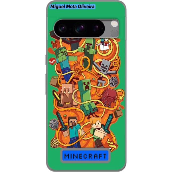 Google Pixel 8 Pro Läpinäkyvä kuori Minecraft