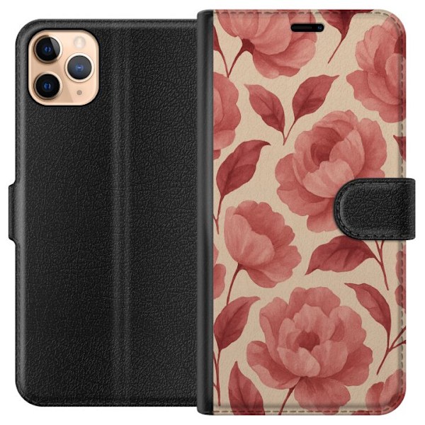 Apple iPhone 11 Pro Max Lompakkokotelo Ruusun Kukinta