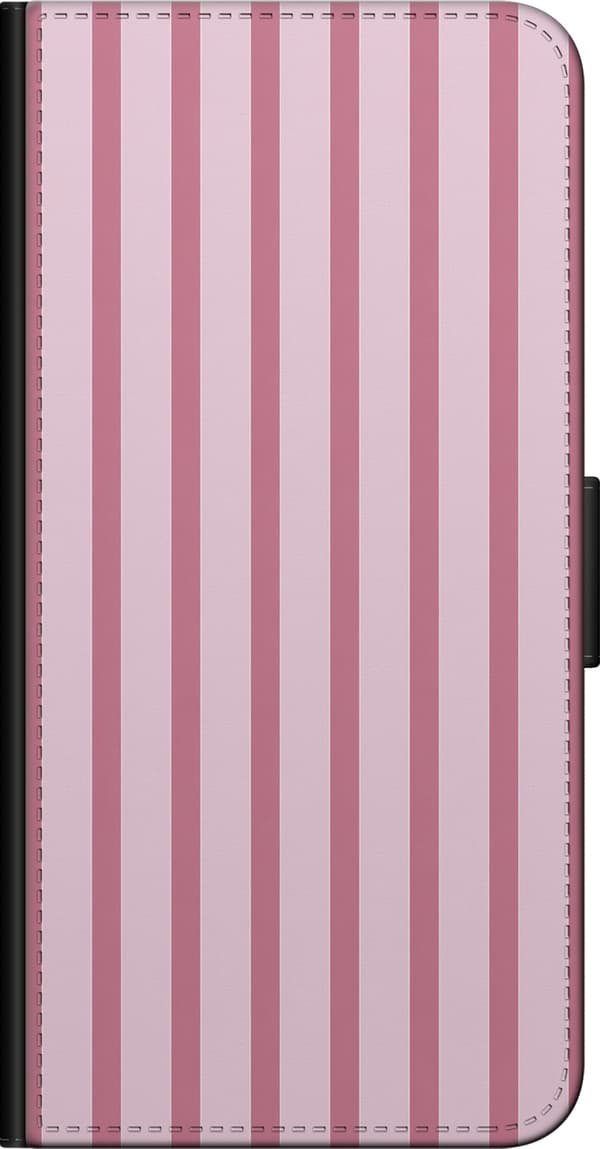 Kompatibelt Lommeboketui til Xiaomi Redmi Note 9 Pro Rosa striper rosa