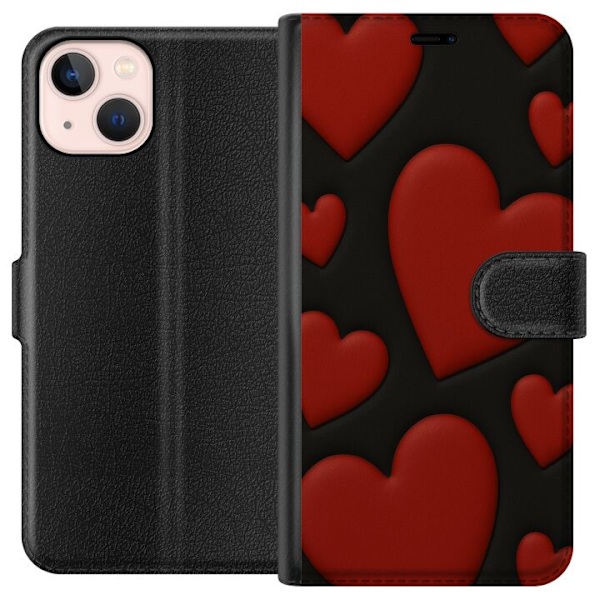 Apple iPhone 13 Plånboksfodral Red Velvet Hearts