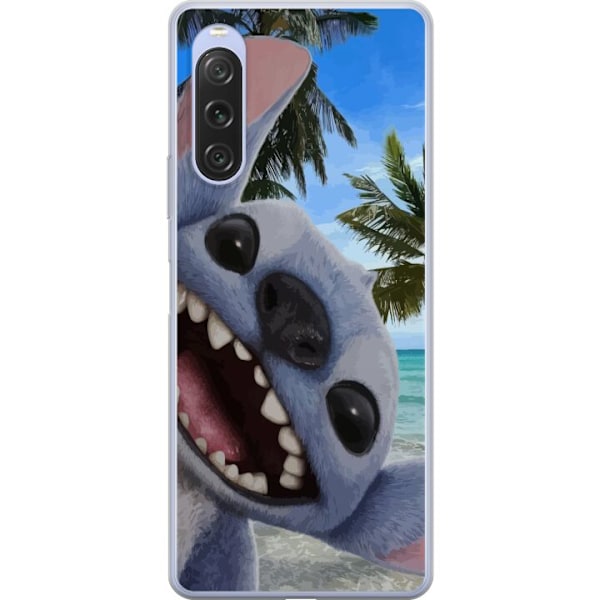 Sony Xperia 10 V Läpinäkyvä kuori Stitch-matkapuhelinkotelo, jossa on suloiset ystävyysmaalaukset.