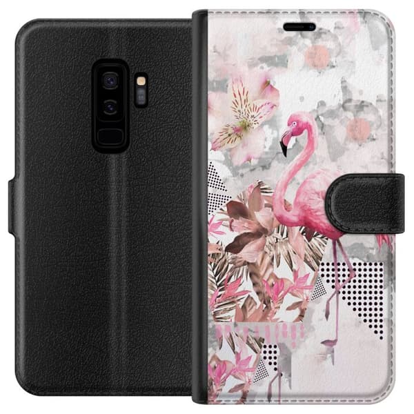 Kompatibel Tegnebogsetui til Samsung Galaxy S9+ Flamingo