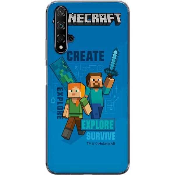 Huawei nova 5T Läpinäkyvä kuori Minecraft Luolastot