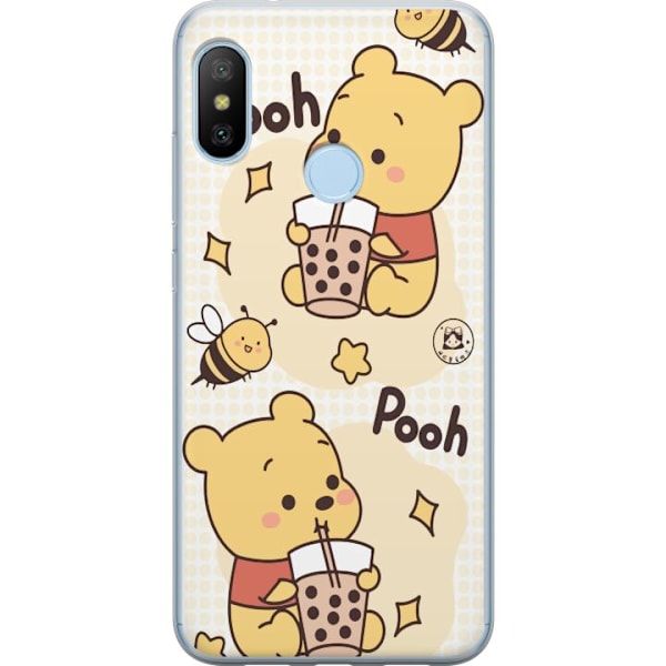 Xiaomi Mi A2 Lite Läpinäkyvä kuori Nalle Pooh - klassinen karhumotiivi uudessa tulkinnassa