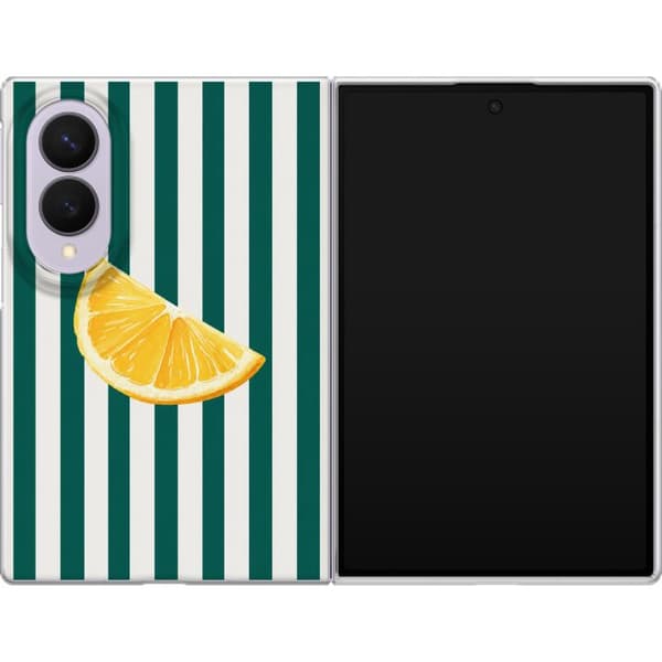 Kompatibel Mobilcover til Samsung Galaxy Z Fold8 Grønne citronstriber grøn