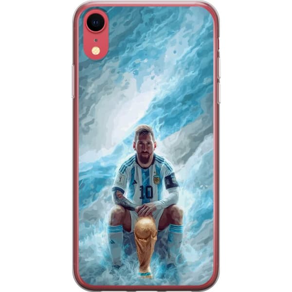 Kompatibelt Mobildeksel til Apple iPhone XR Lionel Messi Världsmästare blå