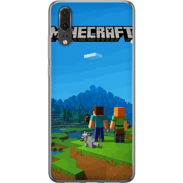 Huawei P20 Läpinäkyvä kuori Minecraft Key Art