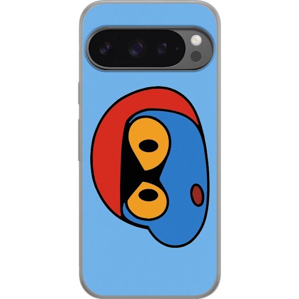 Google Pixel 9 Pro XL Läpinäkyvä kuori Bold Bot Head