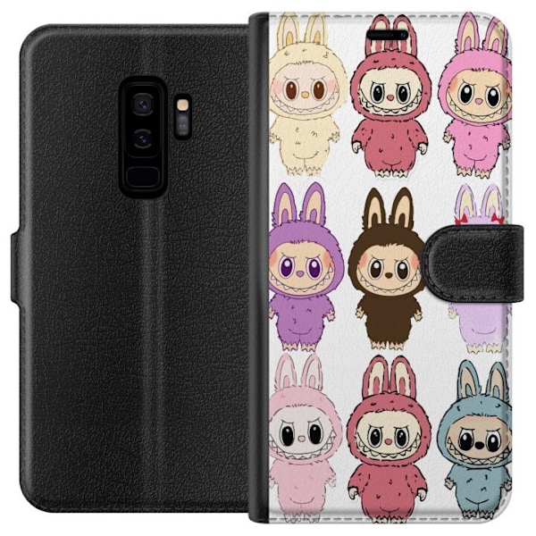 Samsung Galaxy S9+ Plånboksfodral Labubu Pink Monster – Popkonst med Kawaii-touch
