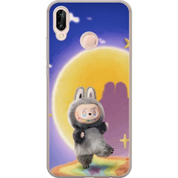 Huawei P20 lite Läpinäkyvä kuori Labubu Neon Pop - Neonväri pop-taiteen hirviö