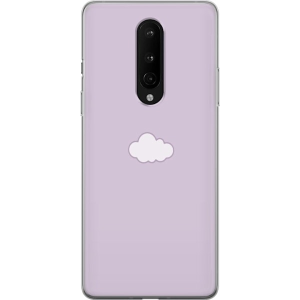 OnePlus 8 Genomskinligt Skal Lila Moln – minimalistiskt moln på lila bakgrund