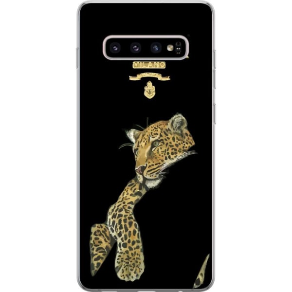 Samsung Galaxy S10+ Läpinäkyvä kuori Prada Leopard