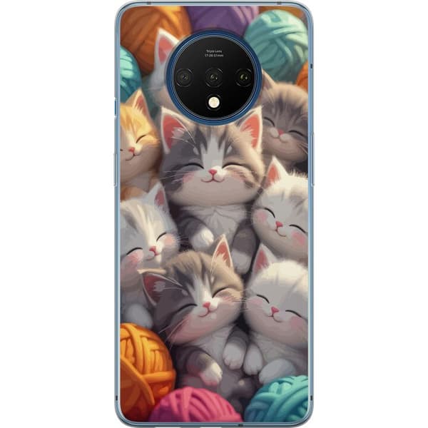 Kompatibelt Mobildeksel til OnePlus 7T Sovande kattungar beige