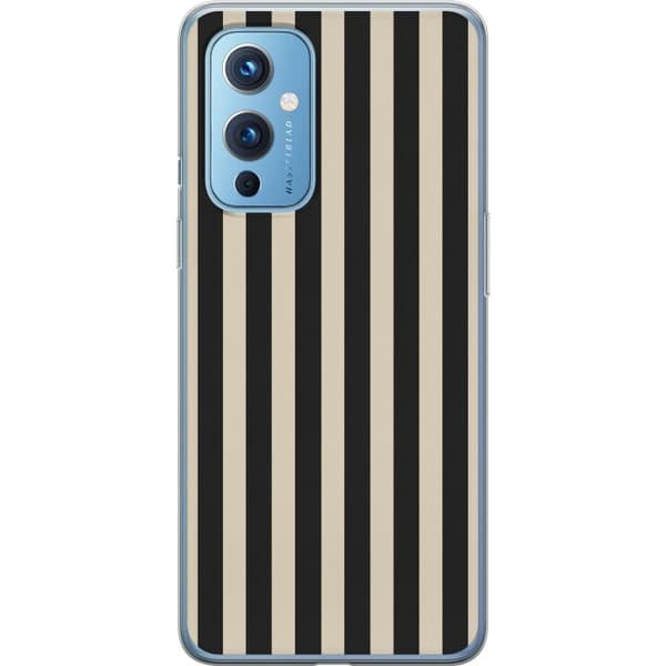 Yhteensopiva Puhelinkuori OnePlus 9 Mustabeiget raidat musta
