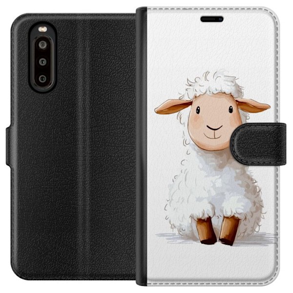 Sony Xperia 10 II Lompakkokotelo Suloinen Lammas - lasten ja v