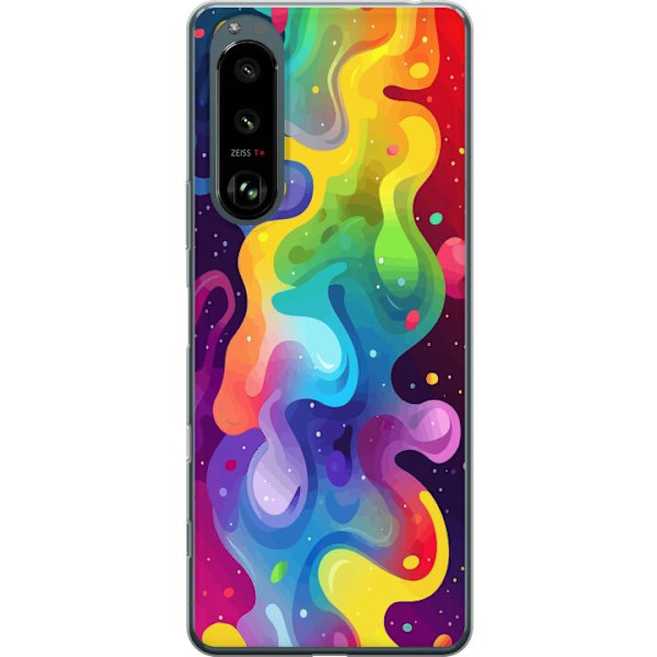 Sony Xperia 5 III Genomskinligt Skal Color Splash Abstrakt Konst Design Färgstarkt Mönster Modern Populär Väggkonst Grafiskt Trend