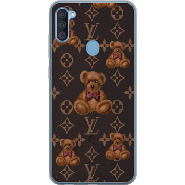 Samsung Galaxy A11 Läpinäkyvä kuori Louis Vuitton Teddykarhu Kuvio Ylellinen Muotisuunnittelu Suosittu Motiivi Muoti-Trendi Ylelliset Asusteet