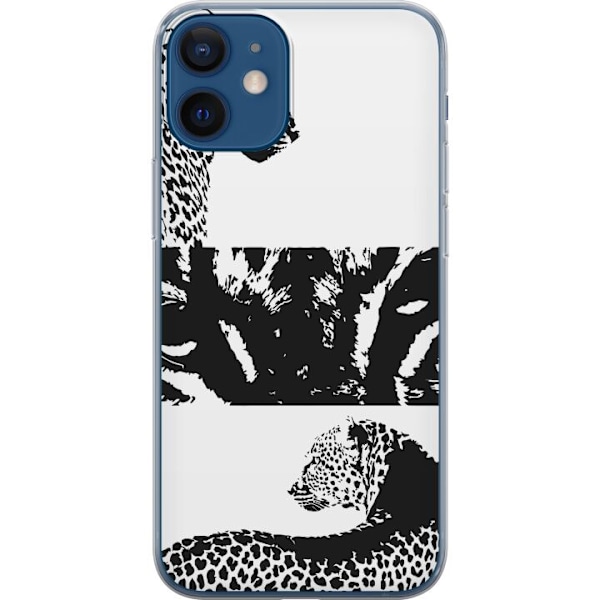 Apple iPhone 12 mini Läpinäkyvä kuori Leopard Faces
