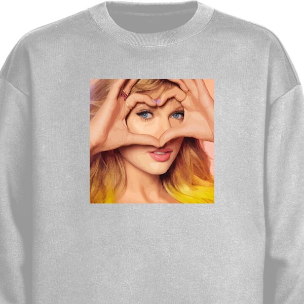 Sweatshirt for Voksen | Klassisk Collegegenser Taylor Swift grå S